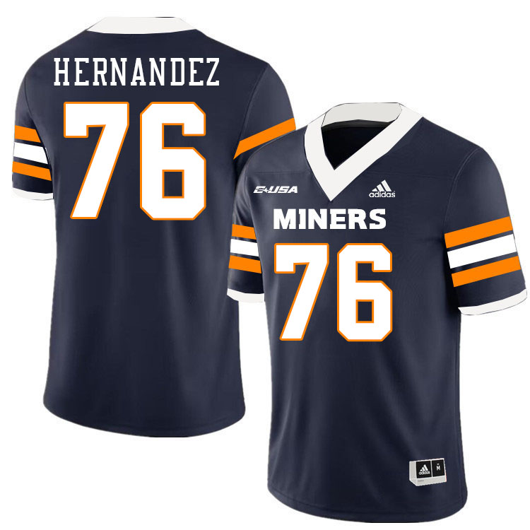 Will Hernandez UTEP Jersey,UTEP Miners #76 Will Hernandez College Football Jersey,Uniforms-Navy